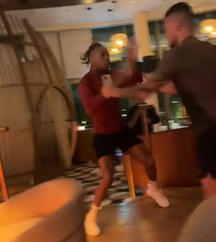 They pushed each other before both claiming the fight was off on social media