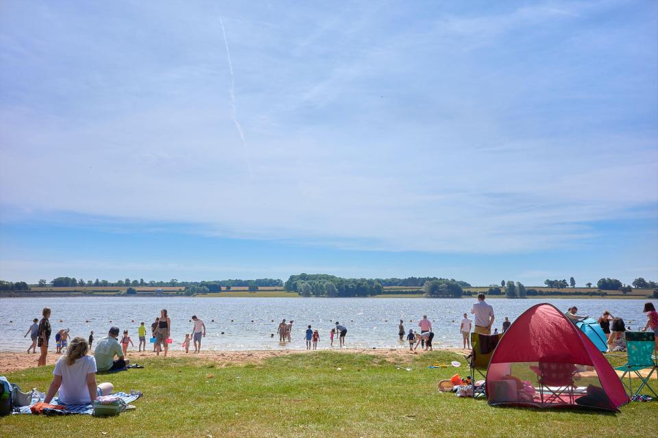 The inland beach is one of the popular summer destinations