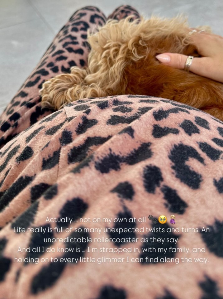 She's been showing off her bump in posts on her social media pages