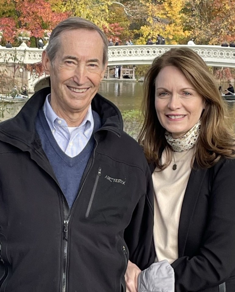 David, 66, never thought his back pain was a sign of cancer (pictured with his wife, Kathleen, 64)