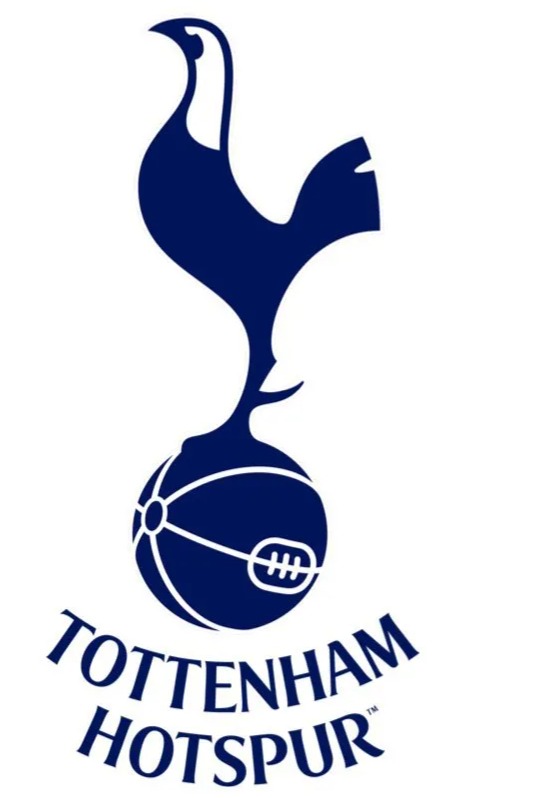 an old and new tottenham hotspur logo on a white background