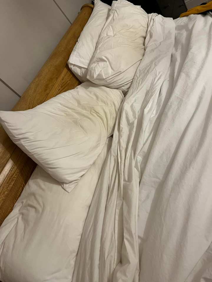 Desperate to make her bedding pristine white again, one woman took to Facebook to seek advice