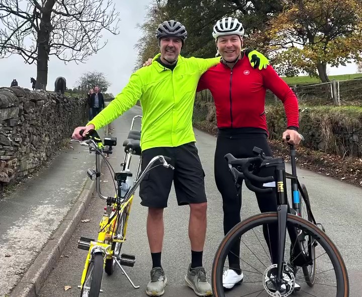 Chris Hoy went cycling with Paddy McGuinness for Children In Need