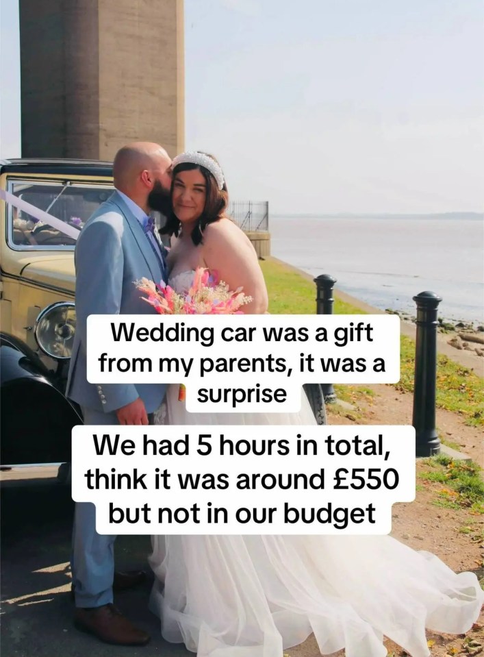 Mollie's parents treated them to a surprise wedding gift for five hours