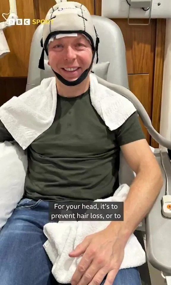 His chemotherapy has included wearing a -27C ice cap