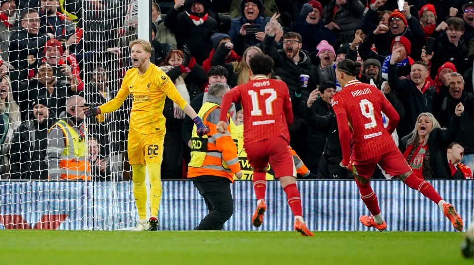 Kelleher celebrated wildly after saving from Mbappe