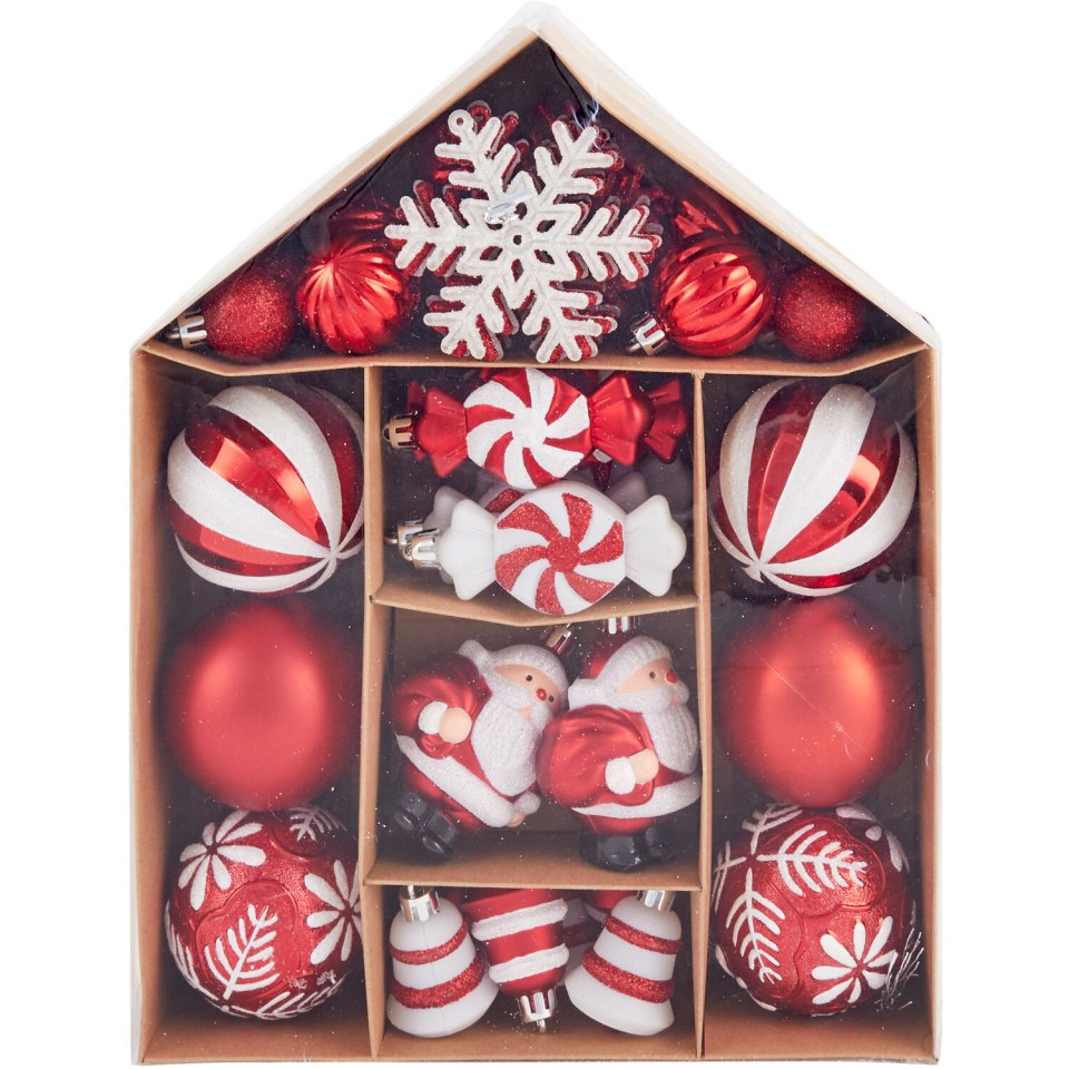 Make your own wreath with this Santa-tastic bauble set