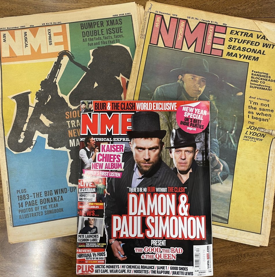 damon and paul simonon on the cover of nme magazine