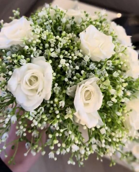 The artificial bouquets look incredibly real and cost just £16 each