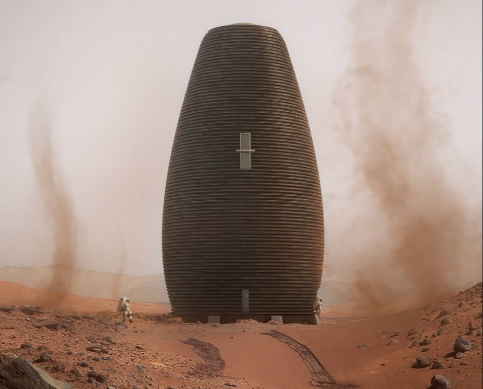 The towering structures would be manufactured on the lunar surface