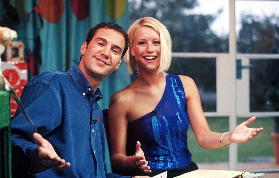 With Johnny Vaughan on The Big Breakfast in the ’90s;