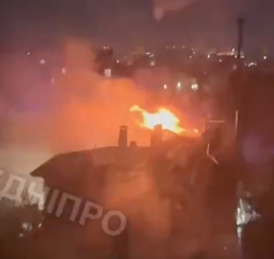 Unverified footage appeared to show fires in Ukraine from the Russian onslaught