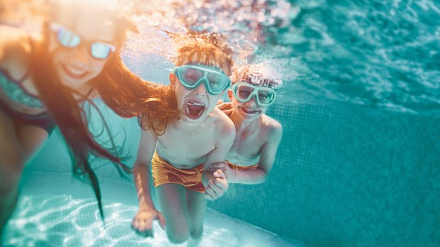 Kids in pool