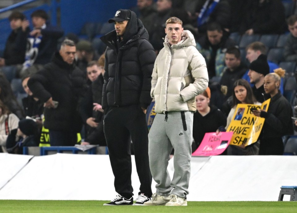 Levi Colwill and Cole Palmer watched on as Chelsea thrashed Noah