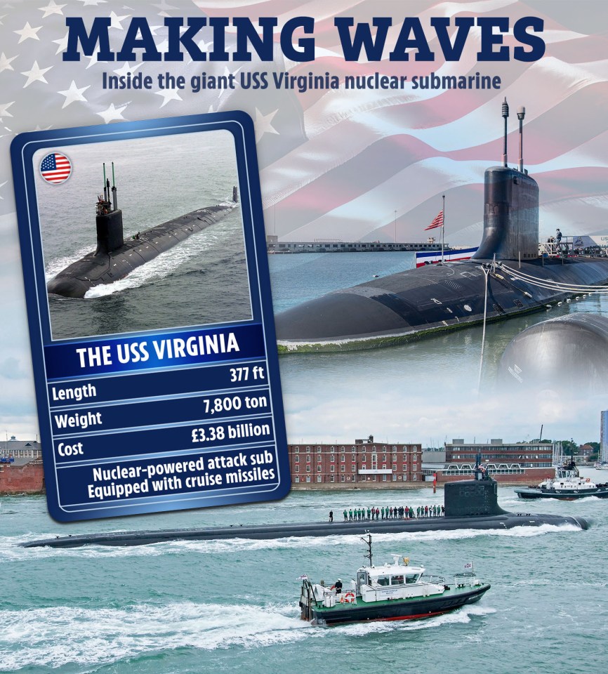 an advertisement for the uss virginia nuclear submarine