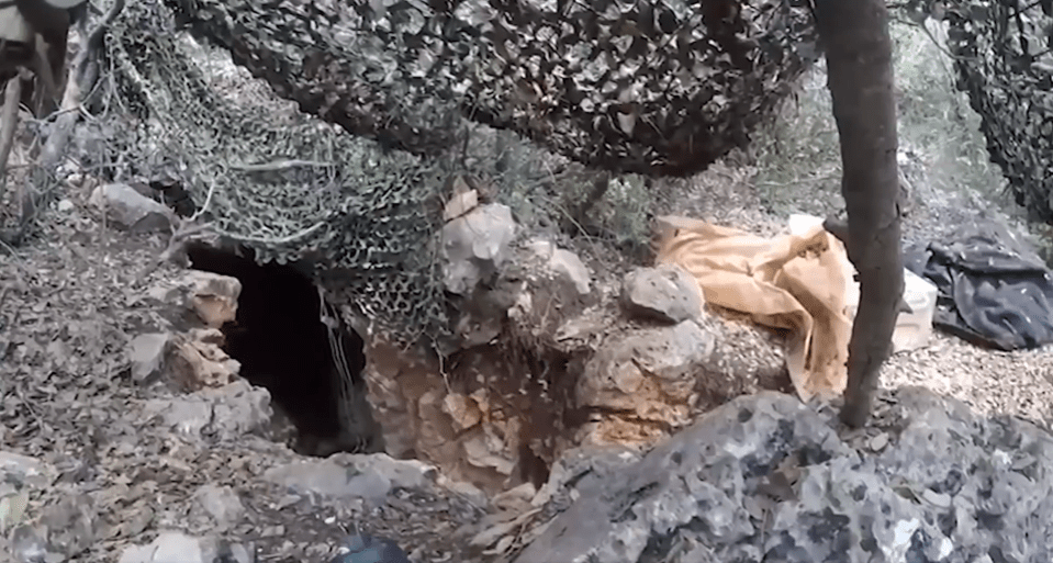 Hezbollah were reportedly keeping the weapons inside a base dug into rock