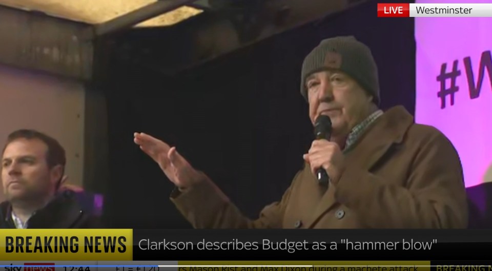 clarkson describes budget as a " hammer blow " on breaking news