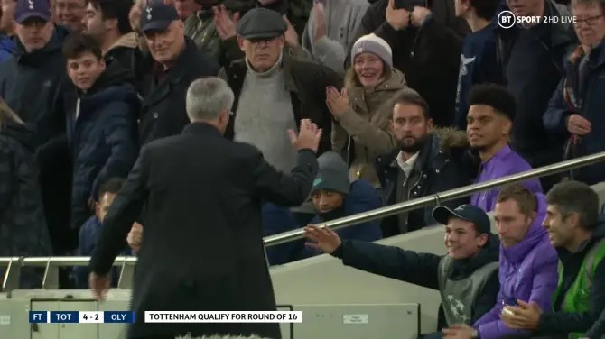 The Spurs boy was thanked by Jose Mourinho after his quick throw