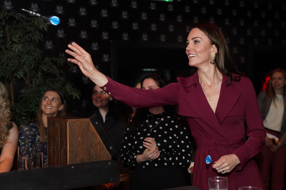 Princess Kate had a go at darts on a visit to Birmingham last year