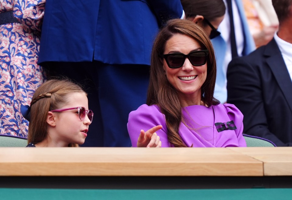 Kate attended the tennis tournament with daughter Charlotte