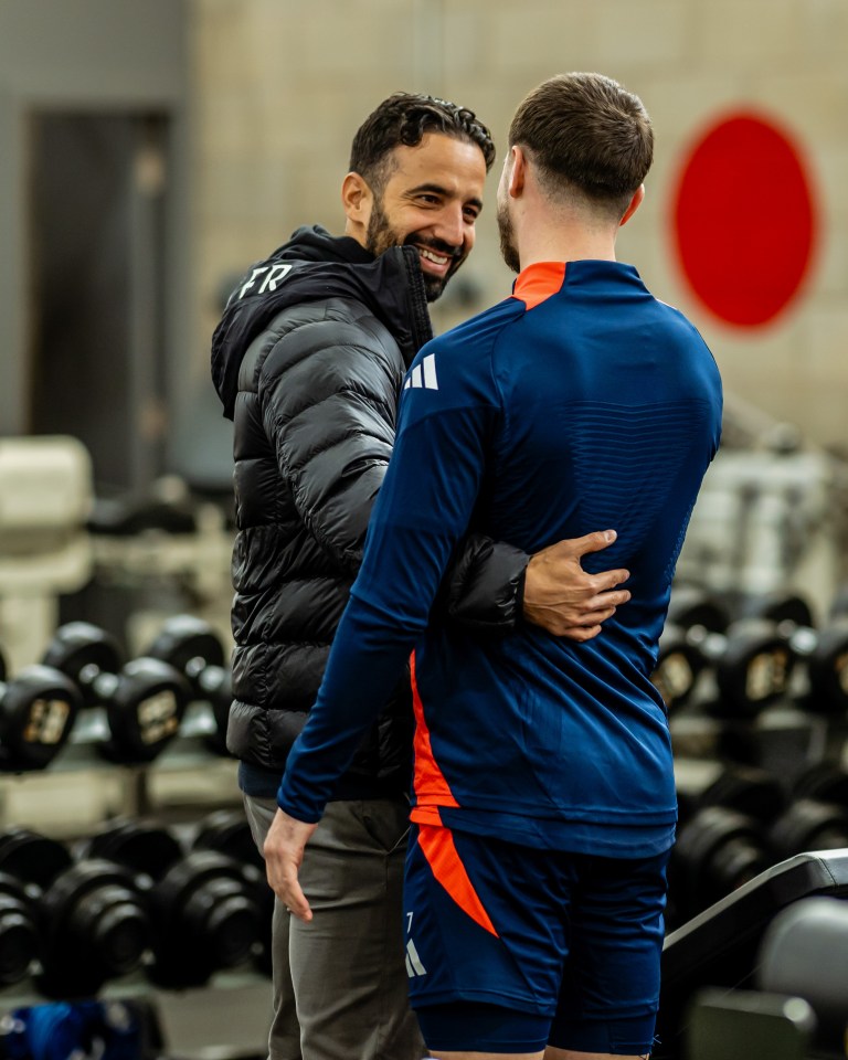 Ruben Amorim has been all smiles at Carrington