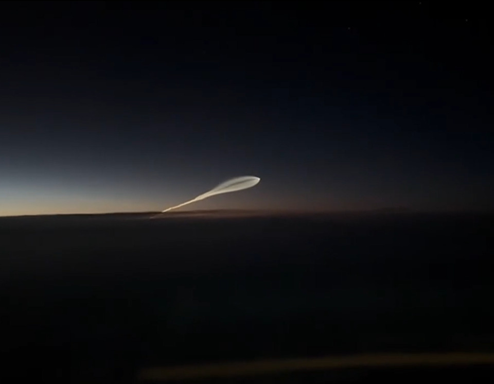 Incredible vid showed the Progress MS-29 soaring across the night sky