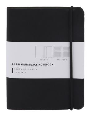 Premium Notebook Black – Black / A6