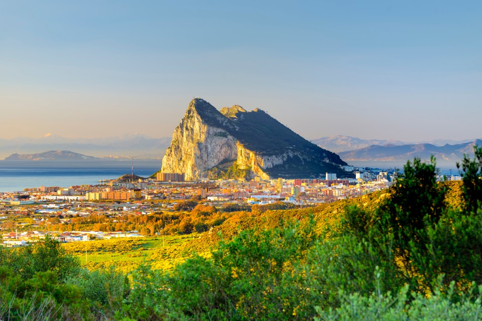 Limestone mountain the Rock of Gibraltar is the first port of call for most tourists