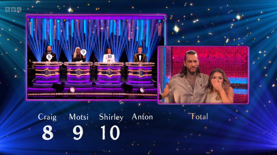 Pete Wicks held back tears as the head judge gave him the top mark