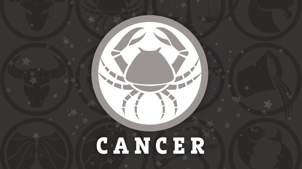 a circle with a crab and the word cancer on it