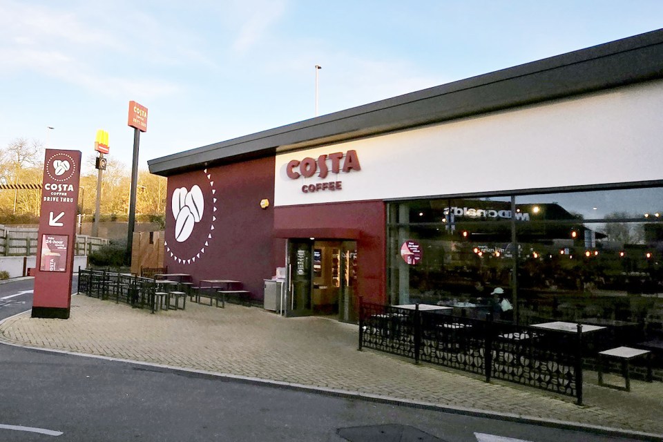 The Costa Drive-Thru in Leicester Meridien East is the first branch to open 24 hours