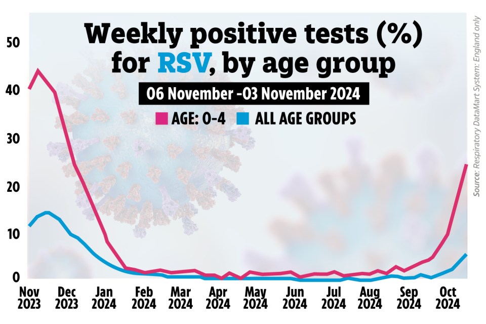 RSV which can cause serious lung infections is on the rise in very young children