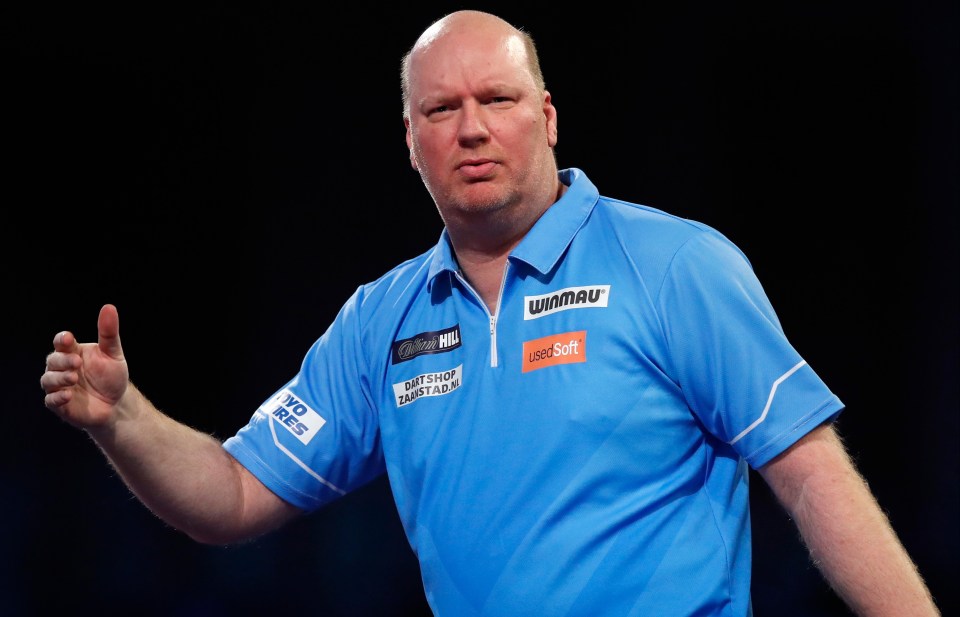 vincent van der voort of netherlands in action during his second round match against adam hunt of england