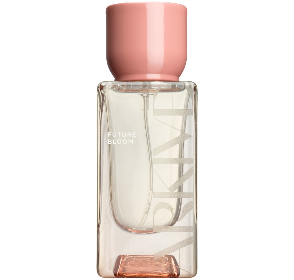 a bottle of dkny future bloom perfume