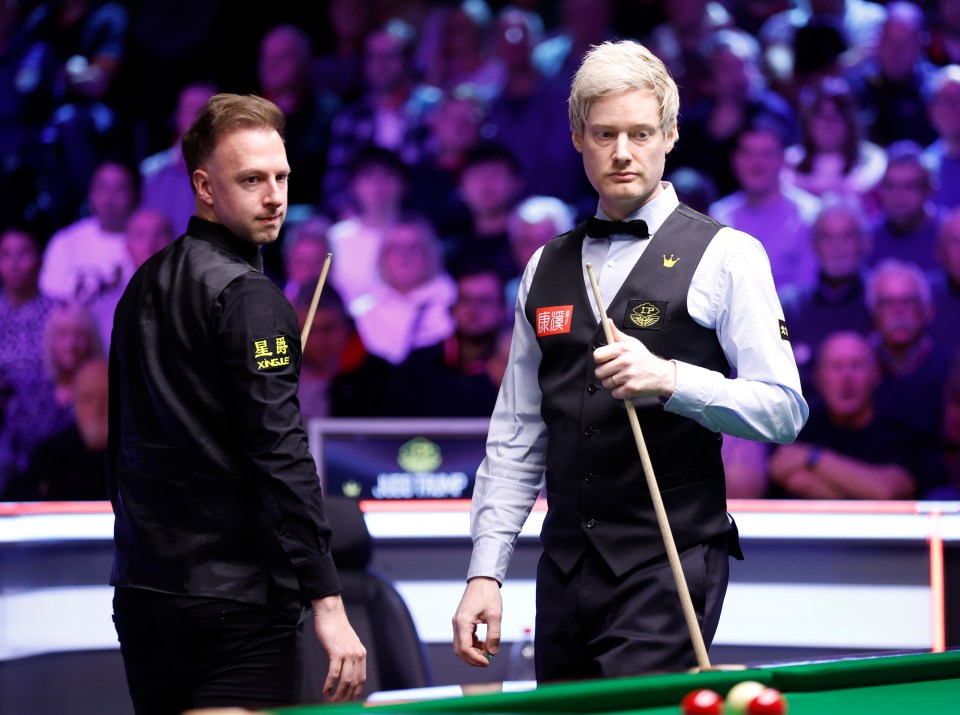 Neil Robertson and Judd Trump were both unhappy following their match on Tuesday