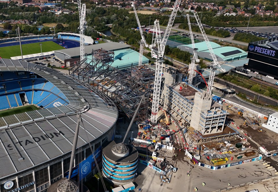 Man City have reached a milestone in the expansion project of the Etihad Stadium