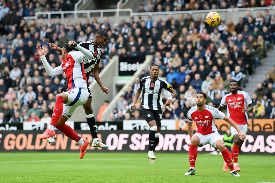 Alexander Isak headed in a superb opener for Newcastle