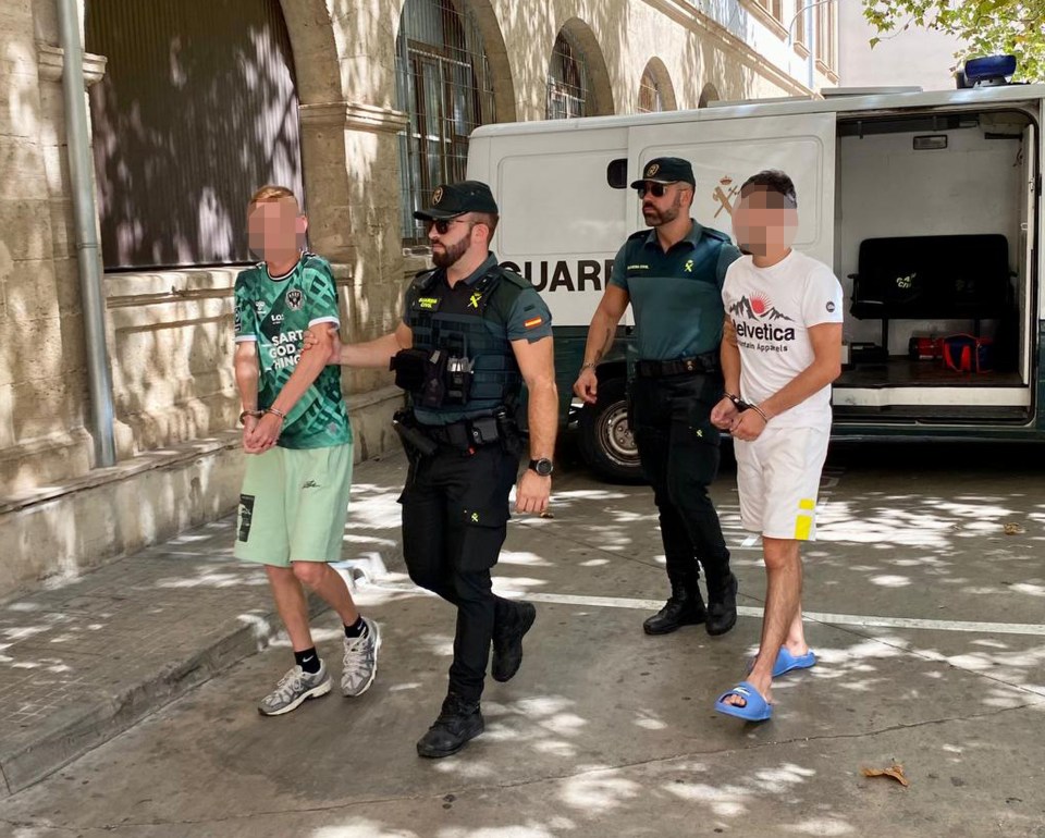 Eight men have been accused of raping and sexually assaulting a British tourist in Magaluf last year