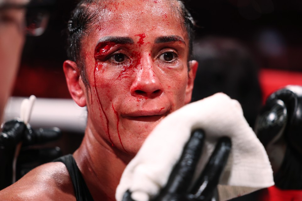 Despite being bloodied, Serrano landed more punches