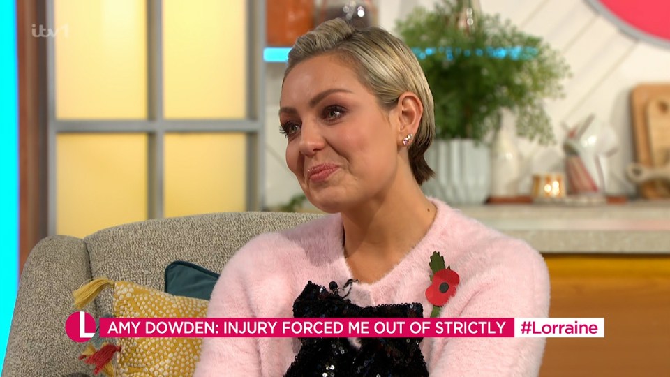 Amy Dowden battled back tears as she opened up on her Strictly Come Dancing exit on ITV's Lorraine on Thursday