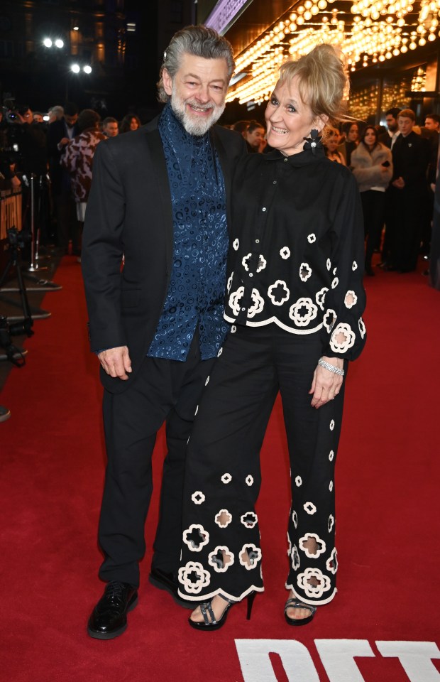 Andy Serkis was also in the Leicester Square audience with Lorraine Ashbourne