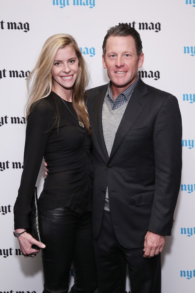 Lance Armstrong with glamorous wife Anna Hansen, who's 15 years his junior