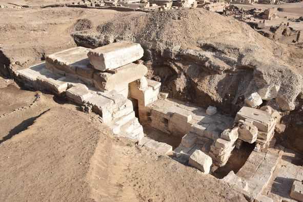 The entrance opens up to a previously unknown chamber, which archaeologists believe could lead to a long-lost temple