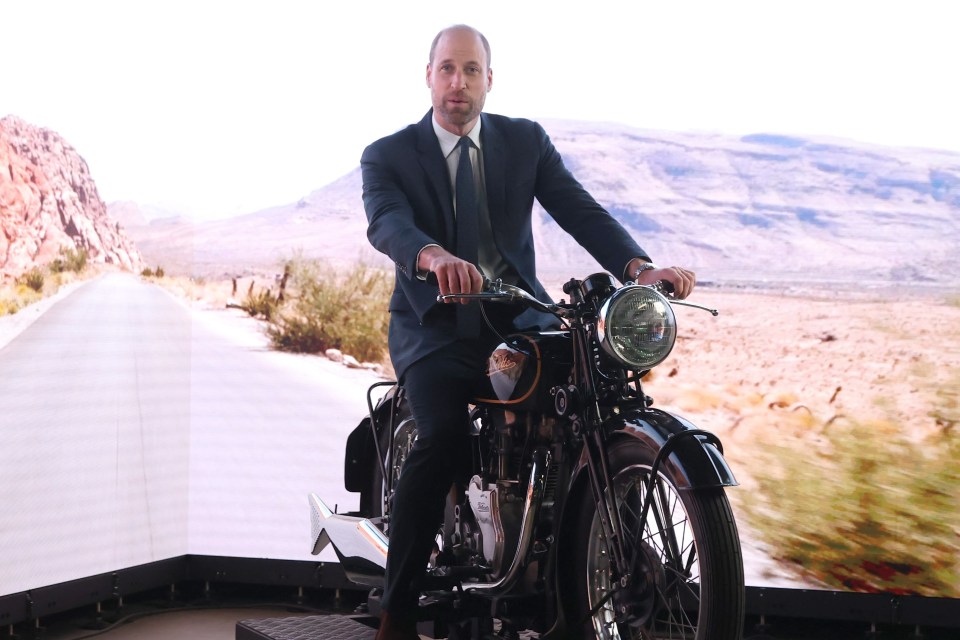 Prince William embarked on a virtual motorbike ride through Arizona