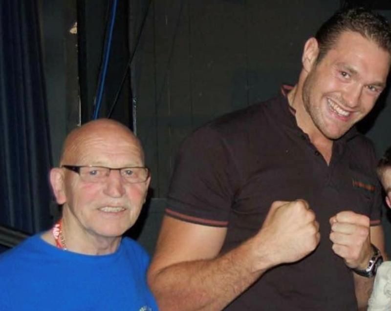 Dave Stacey pictured alongside Tyson Fury