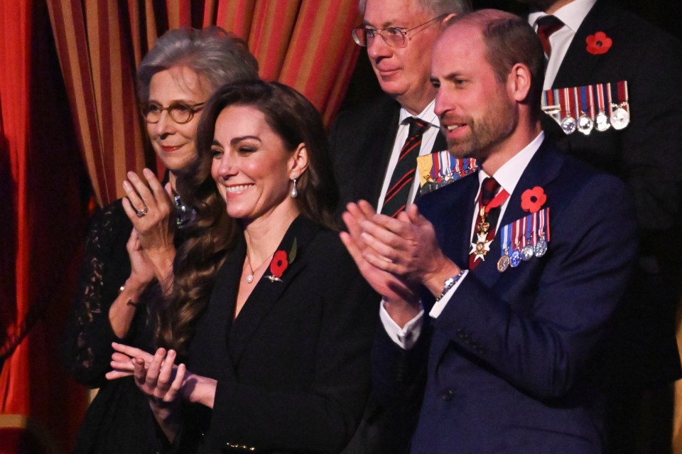 Kate and William clap as the event gets underway