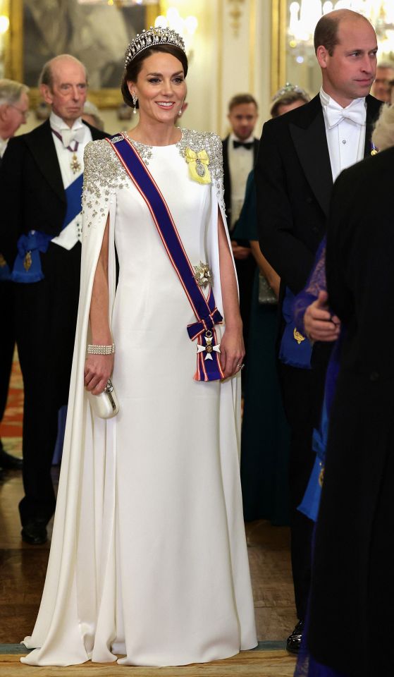 Kate will play a role in next week’s Qatari State Visit, pictured on the South African President’s state visit in 2022