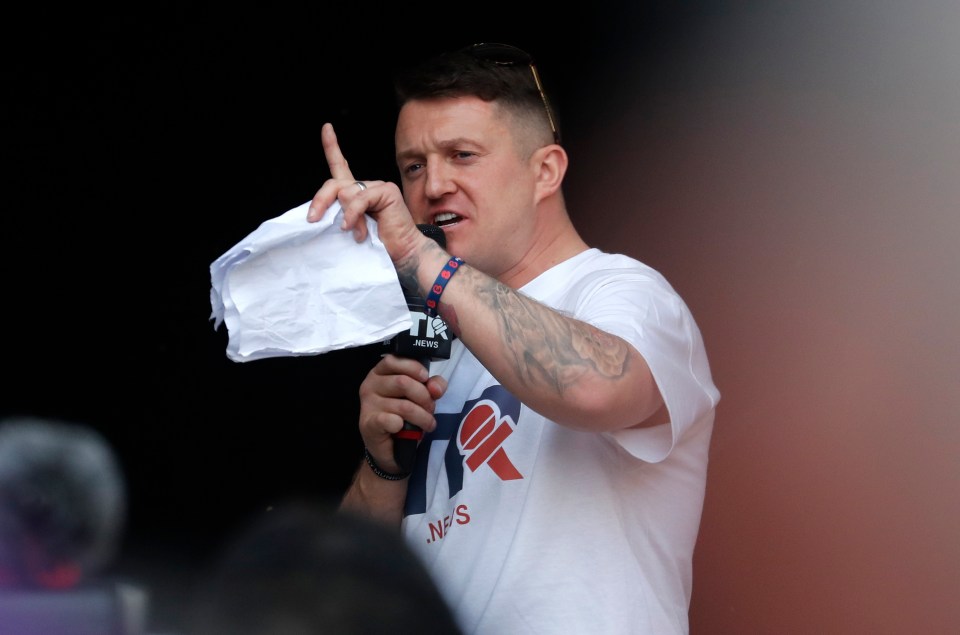 Tommy Robinson, whose real name is Stephen Yaxley-Lennon