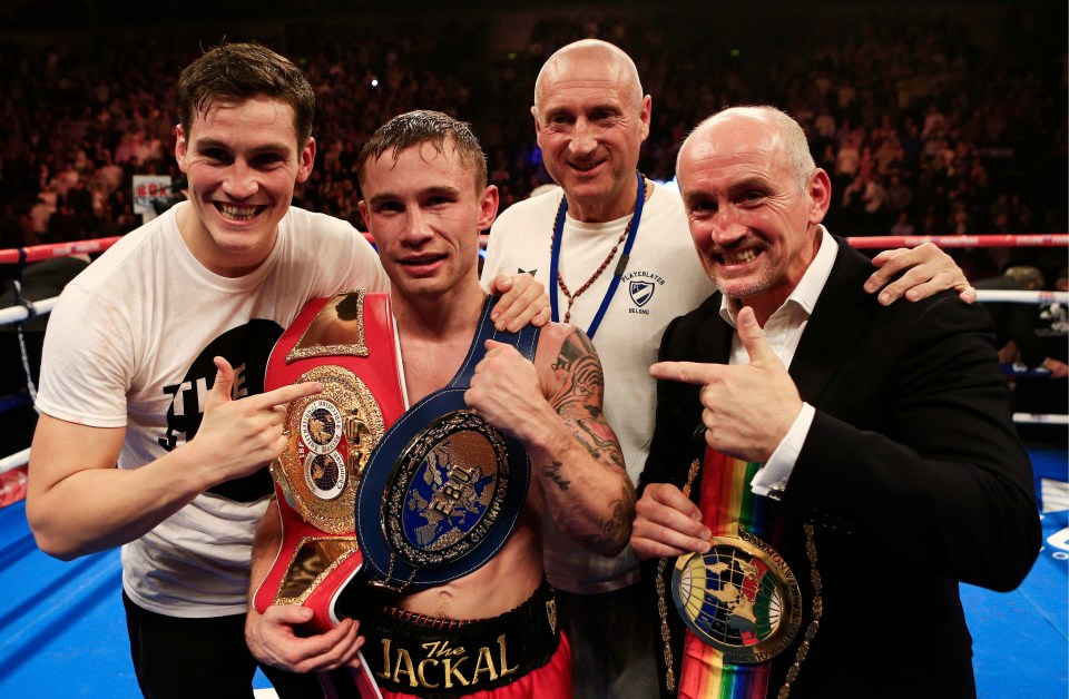 a boxer with the name jackal on his shorts