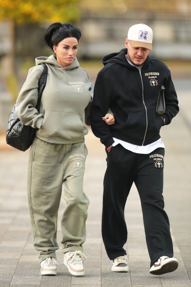 The duo stepped out in matching tracksuits from JJ’s own brand